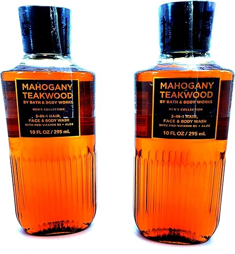 Bath & Body Works - Bath and Body Works – Teakwood 2-em-1 Gel de Banho e Cabelo (2 Unidades) – Coleção Signature