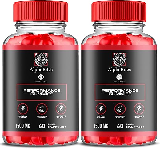 Fyvus - (2 Pacotes) Gomas Alpha Bites, Alpha Bites Suplemento Gummy de Suporte Diário de Alta Potência e Estilo de Vida Saudável, AlphaBites Suplemento Natural de Suporte à Saúde