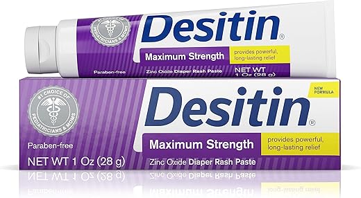 Creme para Assaduras de Bebê com Óxido de Zinco 40%%, Tamanho de Viagem, 1 oz (Pack com 6) - Desitin