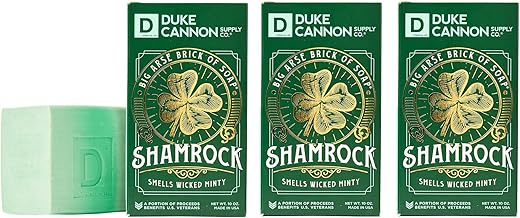 Duke Cannon Supply Co. - Sabonete em Barra Duke Cannon Big Arise – Shamrock. Fragrância Refrescante de Menta. 283 g. Embalagem com 3 Barras