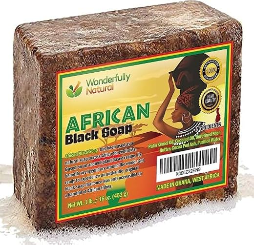 Wonderfully Natural - Sabonete Negro Africano Orgânico – Para Acne : [Nome da Marca]
