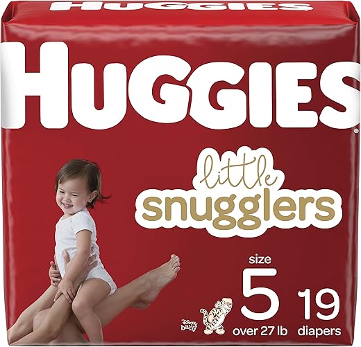 HUGGIES - Huggies Little Snugglers Tamanho 5, 19 Unidades – Fraldas para Bebês