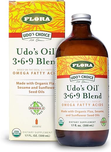 Óleo Omega 369 Udo’s Choice, Orgânico de Linhaça e Gergelim | 100ml - Flora