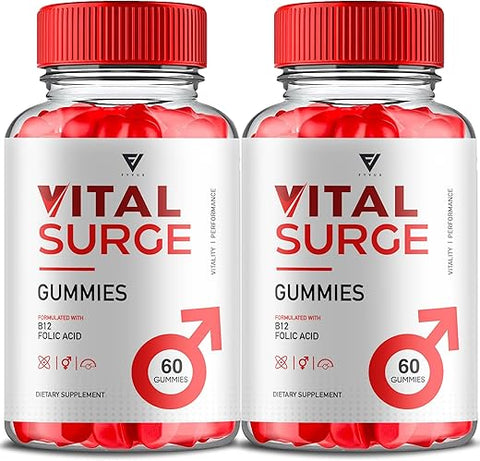 Fyvus - (2 Pacotes) Gomas Vital Surge, Suplemento Multivitamínico em Goma Vital Surge, Fórmula Avançada de Saúde e Bem-Estar em Gomas VitalSurge (120 Gomas)