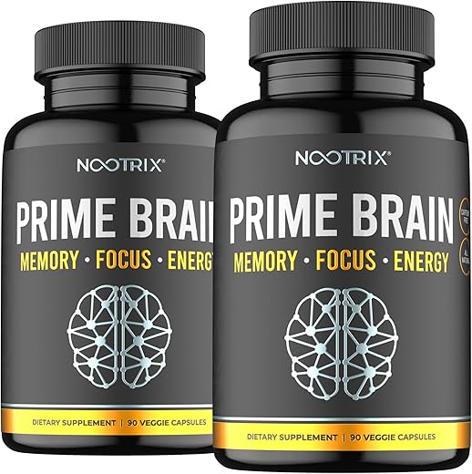 Nootrix - Suplemento Prime para Memória e Concentração | Nootrópico para Foco | 60 cápsulas de 500mg