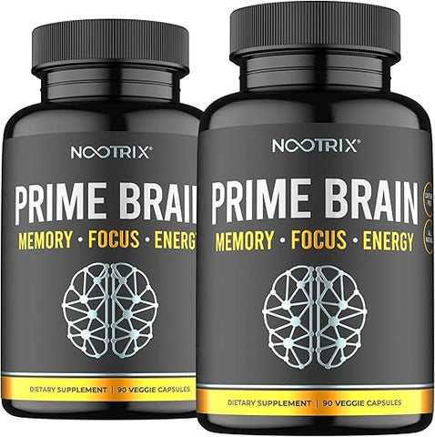 Nootrix - Suplemento Prime para Memória e Concentração | Nootrópico para Foco | 60 cápsulas de 500mg