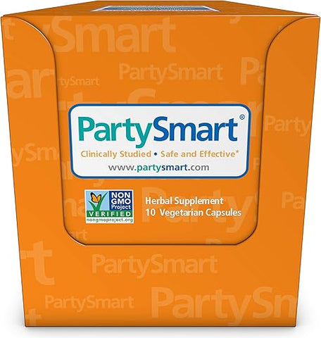 PartySmart: Cápsula para uma Manhã Melhor após Beber, Suporte ao Fígado, Quebra do Álcool, Estudo Clínico, Suplemento Herbal, 10 Cápsulas - Himalaya