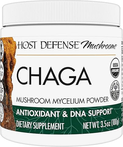 Chaga em Pó – Suporte ao Sistema Imunológico – Pó de Cogumelo Chaga para Atividade Antioxidante – Suplemento Alimentar – 100g (66 Porções) - Host Defense