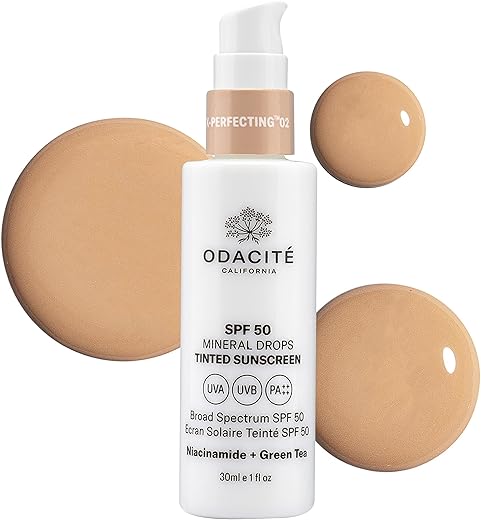 ODACITE - Protetor Solar Tonalizante SPF 50 Flex-Perfecting™ Mineral Drops TWO – 30ml