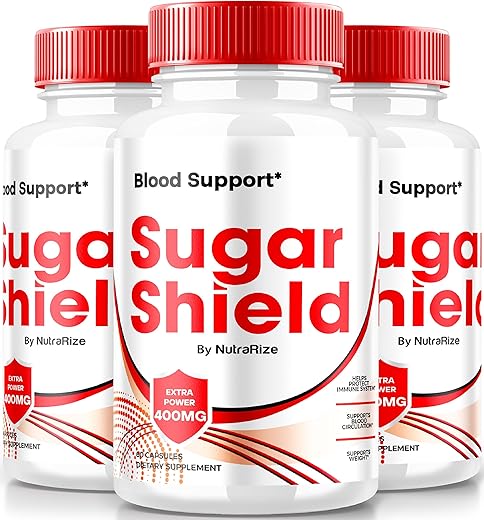 NutraRize - Sugar Shield: Fórmula Máxima de Suporte Sanguíneo em Cápsulas – Complexo Natural de Proteção contra Açúcar – Análises SugarShield (180…)
