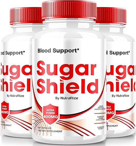 NutraRize - Sugar Shield: Fórmula Máxima de Suporte Sanguíneo em Cápsulas – Complexo Natural de Proteção contra Açúcar – Análises SugarShield (180…)