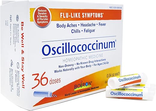 Oscillococcinum Medicamento Homeopático para Sintomas de Gripe, Branco, 36 Comprimidos – 36 Unidades - Boiron