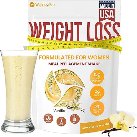 Shake Substituto de Refeição para Mulheres com Sabor de Baunilha, 15g de Proteína Vegetal em Pó, Kosher, Amigável ao Keto, Não-OGM, 500ml - HARMONIFY