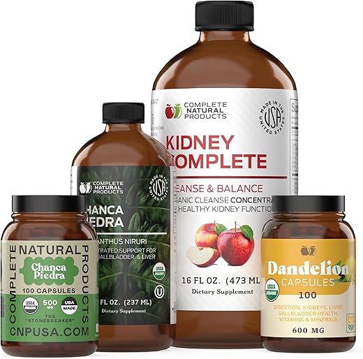 Complete Natural Products - Kit Completo para Rins – Limpeza Total dos Rins – Marca Kidney