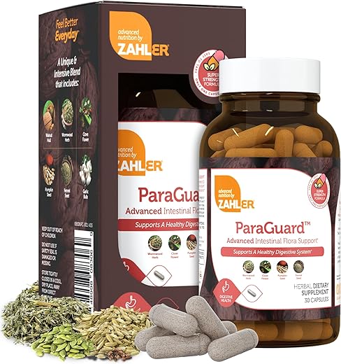Cápsulas ParaGuard – Suplemento para Saúde Intestinal – Fórmula com Losna, Alho, Semente de Abóbora, Cravo - Zahler