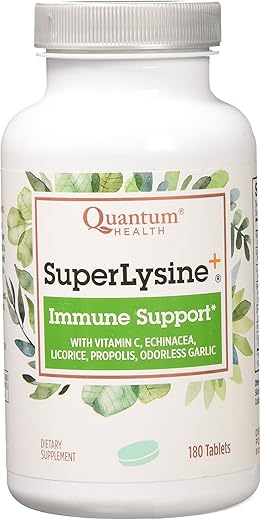 Super Lysine 180 Cápsulas – Reforço Imunológico com L-lisina e Vitamina C - Quantum