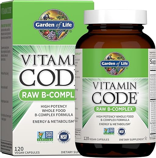 Vitamin B Complex – Cápsulas Veganas de Vitamina B – 120 Unidades, Alta Potência de Vitaminas do Complexo B para Energia - Garden of Life