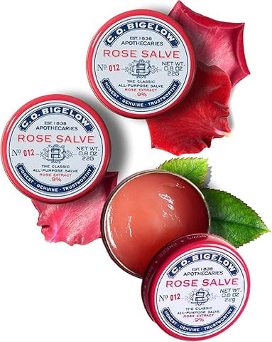 C. O. Bigelow - C.O. Bigelow Bálsamo Labial em Lata, Pack com 3 Unidades de Salva-Rosas para Lábios Ressecados  C.O. Bigelow