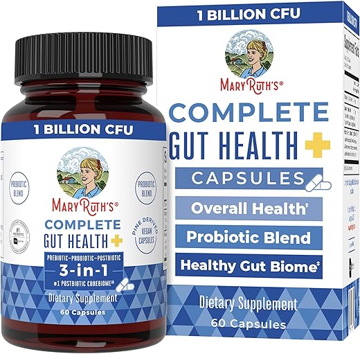 MaryRuth Organics - MaryRuth’s Probióticos 3 em 1 para Saúde Completa do Intestino | Suplemento para Saúde Intestinal Feminina