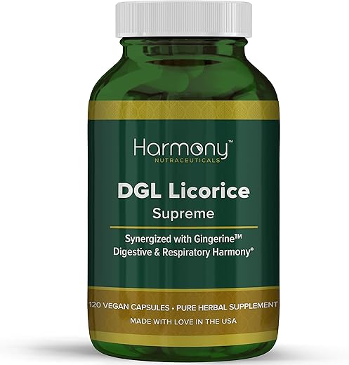 Harmony Nutraceuticals - DGL Licorice Supreme Dr Gumman’s – 120 Cápsulas Veganas de Alta Potência e Bioacessibilidade Máxima –