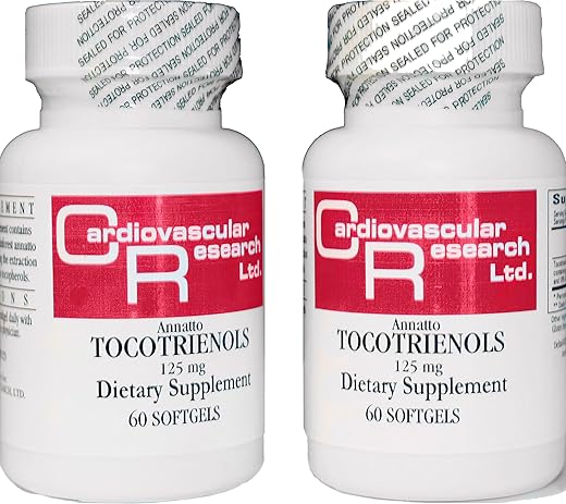 Annatto Tocotrienols DeltaGOLD 125 mg Vitamina E, 120 Softgels – 2 Frascos 60 Soft Gels Cada - Cardiovascular Research