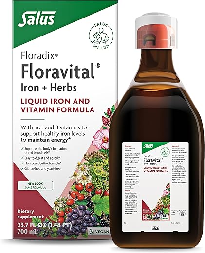 Floradix Floravital Salus Ferro – Fórmula líquida de ferro orgânico em ml/g