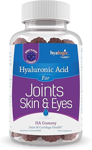 Gomas de Ácido Hialurônico Sabor Frutas Vermelhas – Vitaminas em Goma Livres de Glúten para Adultos – Suplemento de AH para Articulações e Pele - Hyalogic