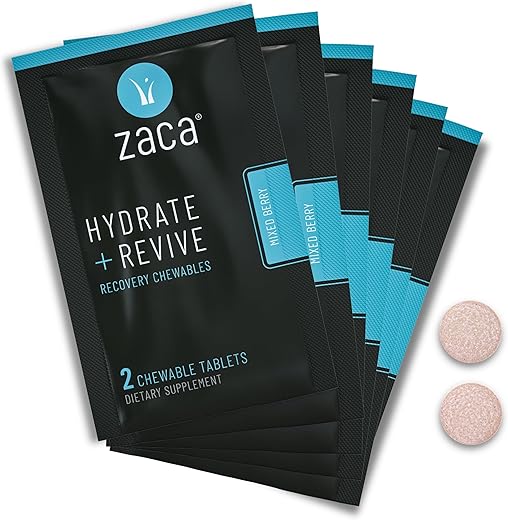 Recovery | Suplemento Mastigável | Hidratação e Revitalização | Festa, Viagem, Exercício - Zaca