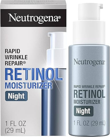 Creme Hidratante Facial Neutrogena Retinol, Reparador de Rugas Rápido, Creme Noturno Anti-Rugas, Rosto Anti-Rugas