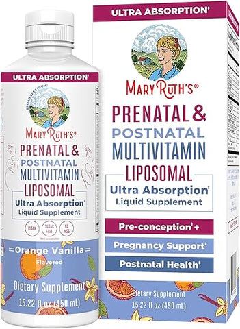 MaryRuth Organics - MaryRuth’s Prenatal: Suplemento Vitamínico para Gestantes – Fórmula Especializada com Nutrientes Essenciais – 60 Cápsulas