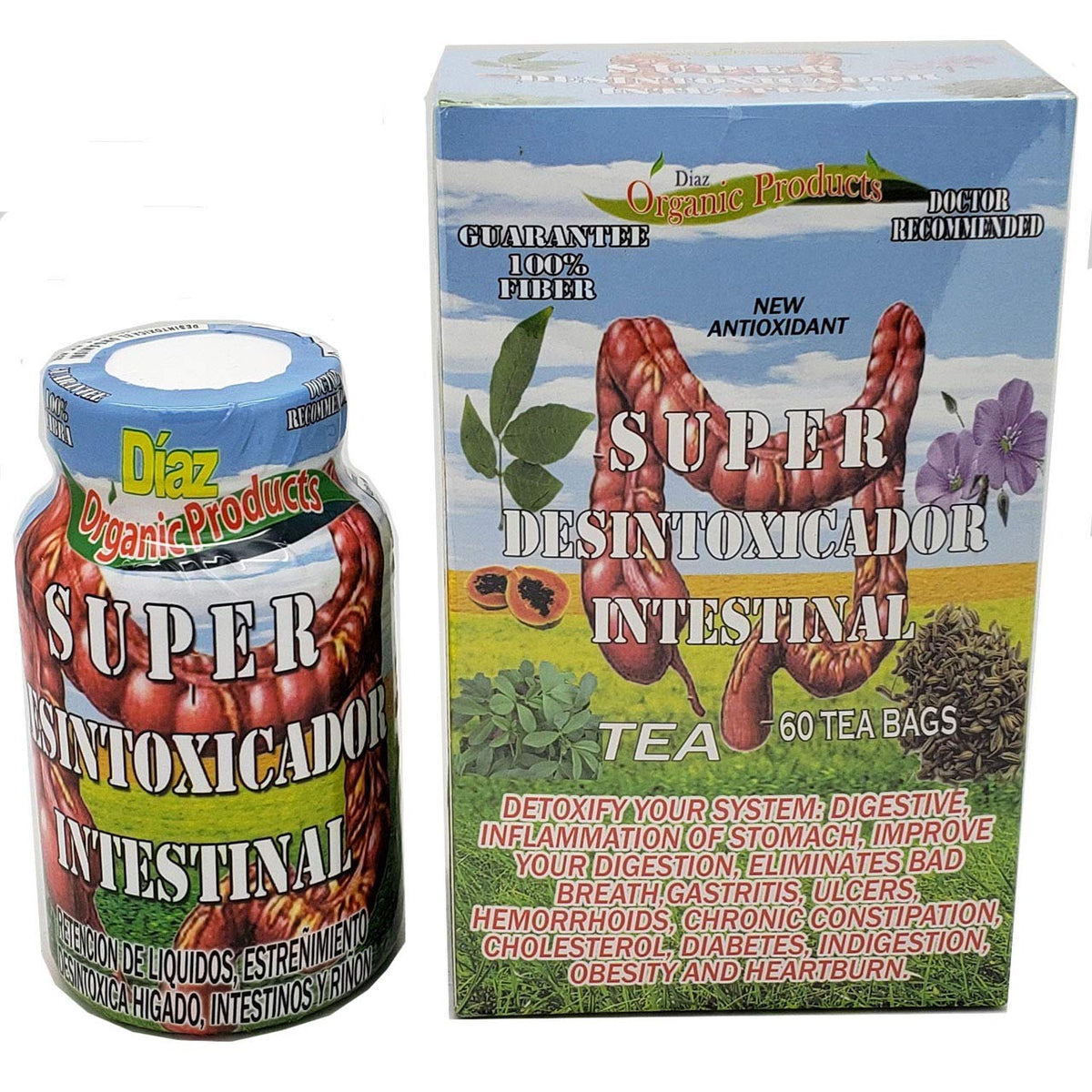 Kit Desintoxicador Intestinal Diaz Super – 60 Sachês de Chá – Marca em Destaque