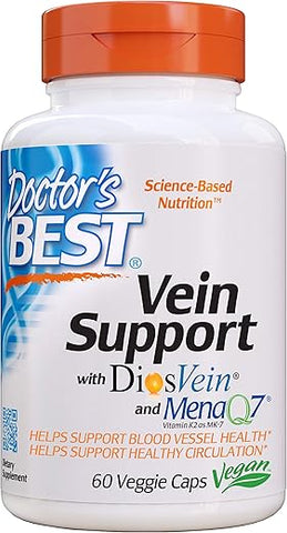 Doctor's BEST - Suporte para Veias Doctor’s Best com Diosvein – Fórmula Avançada para Saúde Vascular