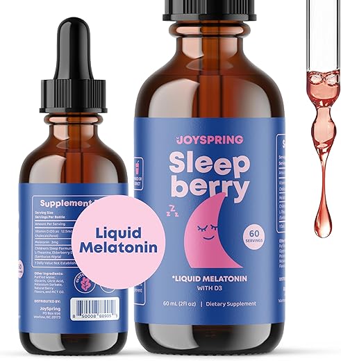 Melatonina Líquida para Crianças | Absorção Rápida e Noites Tranquilas  de Confiança - JoySpring