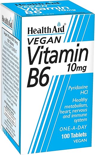 HealthAid - Vitamina B6 Health Aid (Cloridrato de Piridoxina) 10mg 100 Comprimidos