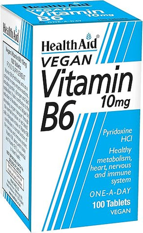 HealthAid - Vitamina B6 Health Aid (Cloridrato de Piridoxina) 10mg 100 Comprimidos