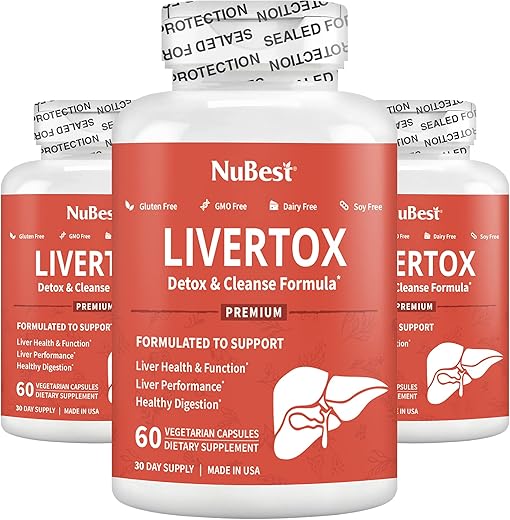 NuBest - Desintoxicação do Fígado – Limpeza e Renovação com Ingredientes Naturais | Marca: Liver Cleanse Detox