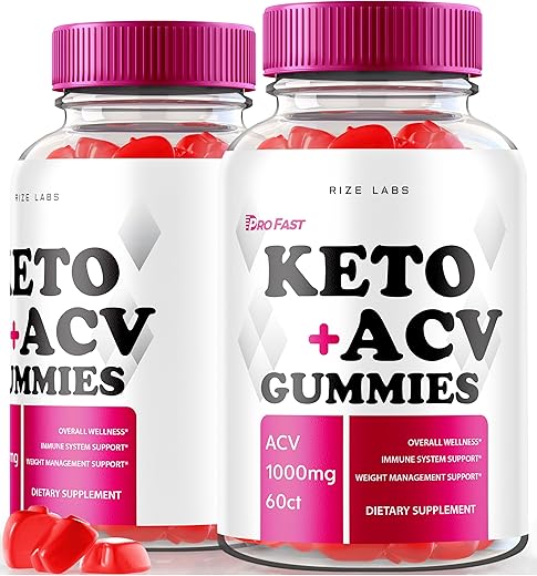 rize labs - (2 Pacotes) Gomitas ProFast Keto ACV, Perda de Peso Avançada com Gomitas Pro Fast Keto ACV, Keto Plus Vinagre de Maçã 1000mg, Suplemento Keto ACV, Oficial Gomitas