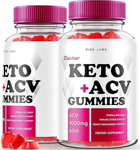 rize labs - (2 Pacotes) Gomitas ProFast Keto ACV, Perda de Peso Avançada com Gomitas Pro Fast Keto ACV, Keto Plus Vinagre de Maçã 1000mg, Suplemento Keto ACV, Oficial Gomitas