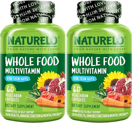 Multivitamínico Integral para Adolescentes – Vitaminas e Minerais para Crianças Ativas – com Extratos de Plantas – Não-OGM – Vegano - NATURELO