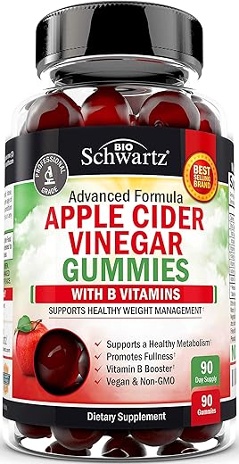 BioSchwartz - Gomas de Vinagre de Maçã para Emagrecimento – ACV com A Mãe para Mulheres  | 100g