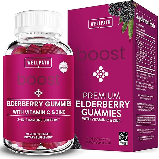 Boost Gomas de Sabugueiro com Zinco – Reforço Imunológico – 60 g - WellPath