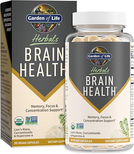 Suplemento Garden of Life para Saúde Cerebral com Lion’s Mane Orgânico – Potencialize sua mente com ingredientes naturais
