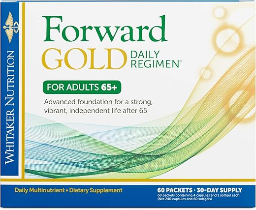 DR.WHITAKER - Dr. Whitaker’s Forward Gold – Suplemento Vitamínico Multinutriente Diário para Adultos 65+ – 60 Pacotes (Fornecimento de 30 Dias)