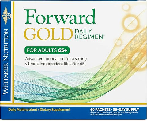 DR.WHITAKER - Dr. Whitaker’s Forward Gold – Suplemento Vitamínico Multinutriente Diário para Adultos 65+ – 60 Pacotes (Fornecimento de 30 Dias)