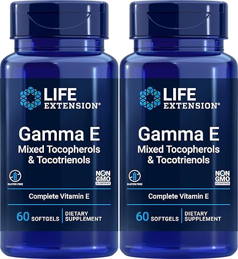 Gamma E Tocoferóis Mistos – 60 cápsulas – 400 mg – Antioxidante Potente - Life Extension