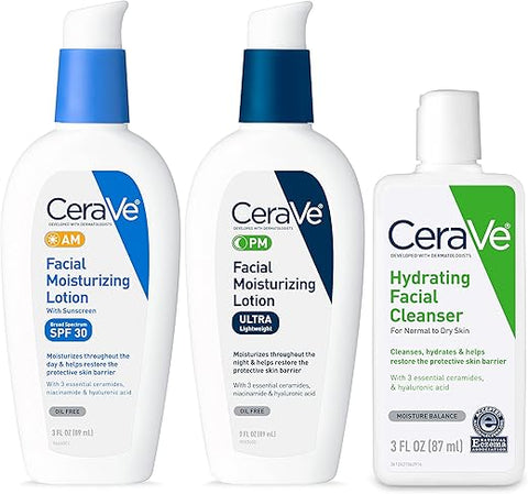 AM Hidratante Facial com FPS, Hidratante Facial PM – Cuidados com a Pele - CeraVe