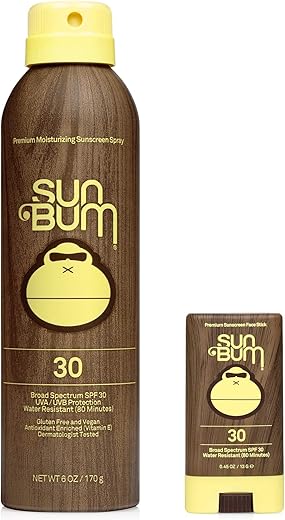 Original Spray e Stick Facial FPS 30 Vegano e Amigo dos Recifes (octinoxate) – Proteção Solar - Sun Bum