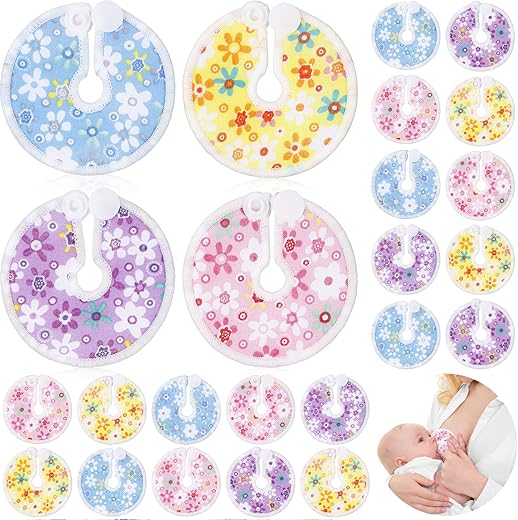 Sosation - 32 Peças Almofadas de G Tube Suporte Algodão para Suporte de Alimentação Capas de Botão G Tube Abdominal Suprimentos Reutilizáveis para Tubo de Alimentação Macio Capas G Tube para Cuidados de Amamentação, 4