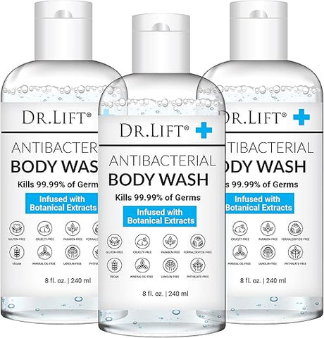 DR. LIFT - Sabonete Líquido Antibacteriano, 240 ml (Pacote com 3) – Suave