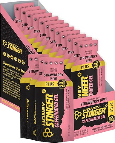 Gel Energético Orgânico de Morango Kiwi | Cafeinado – 30g - Honey Stinger